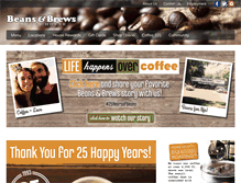 Tablet Screenshot of beansandbrews.com